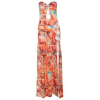 Damen Maxikleid mit raffinierten Cut-Outs und eleganten Riemen R&B