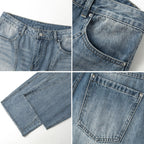 Damen Weitgeschnittene Jeans mit hohem Bund und integriertem Gürtel R&B