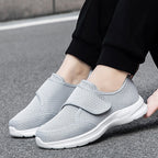 Damen bequeme Slip-On Sneakers mit Klettverschluss