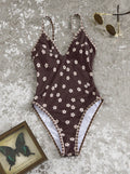 Damen Einteiler Badeanzug mit floralem Muster R&B