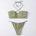 Damen Stylish gefütterter Bikini mit Cross-Back-Trägern