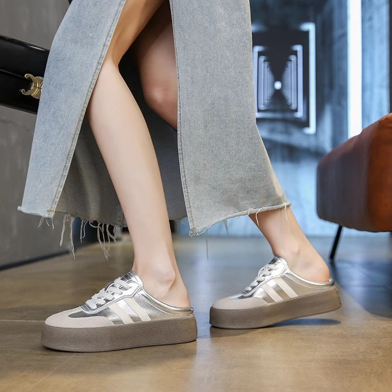 Damen Plateau Slipper mit modischem Design und komfortabler Sohle