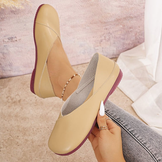 Damen bequeme Ballerinas aus hochwertigem Leder R&B