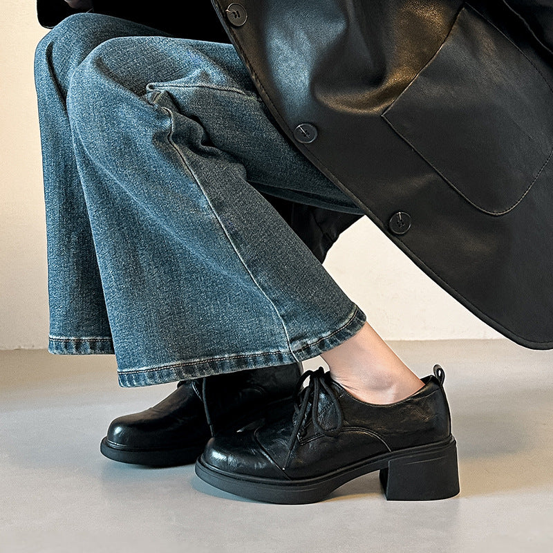 Damen Bequeme Schnürschuhe mit blockierendem Absatz R&B