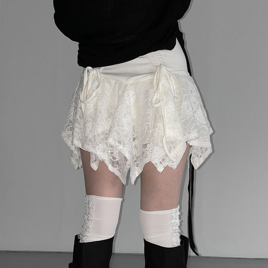 Damen Spitzenrock mit anpassbarem Bund R&B