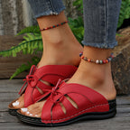 Damen offene Komfortsandalen mit stylischem Schnitt R&B