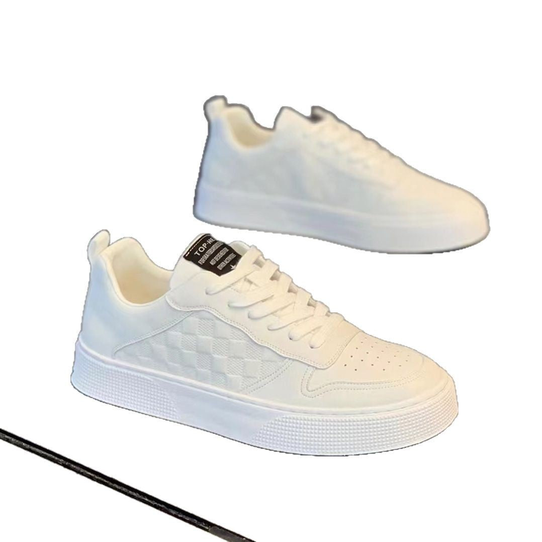 Damen Modische Sneaker aus Kunstleder mit trendigem Karomuster