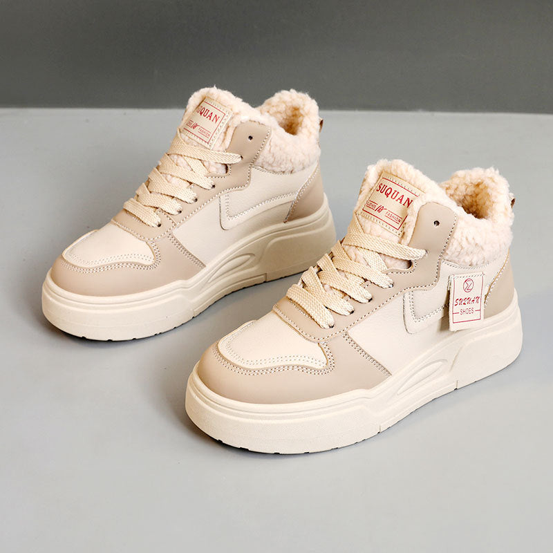 Damen hohe Modische Sneakers mit kuscheligem Innenfutter und sportlichem Design R&B