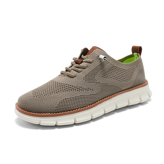 Damen nan gestrickter Derby-Sneaker mit flexibler Rillenlaufsohle und gepolstertem Komfortfußbett R&B