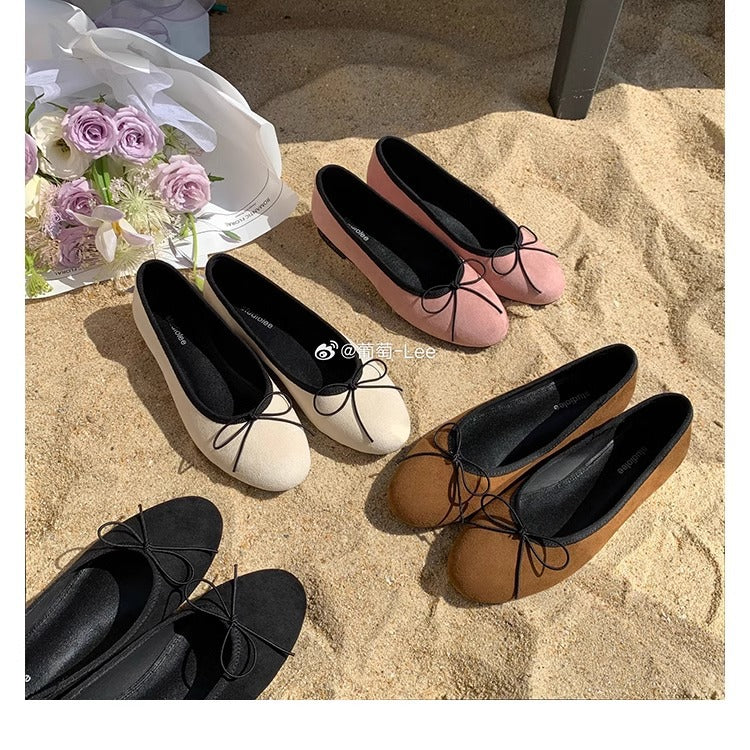 Damen Ballerina-Schuhe mit verspieltem Schleifendetail und bequemer Innensohle