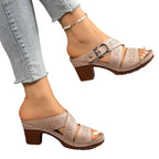 Damen Komfortable Wedge-Sandalen mit verstellbarem Riemendesign R&B