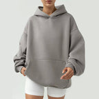 Damen Kuscheliger Oversized Hoodie mit Kängurutasche