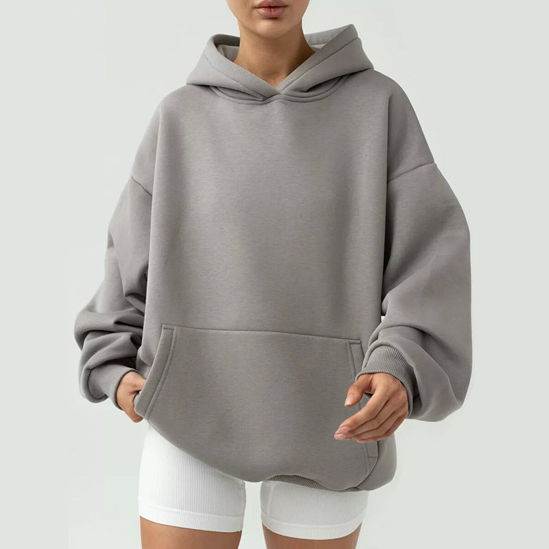Damen Kuscheliger Oversized Hoodie mit Kängurutasche