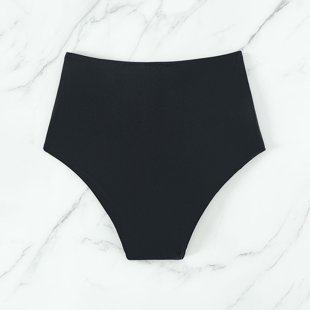 Damen Hochtaillierte Bikini-Hose mit figurformender Raffung R&B