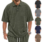 Herren Poloshirt mit strukturiertem Design und praktischen Knöpfen