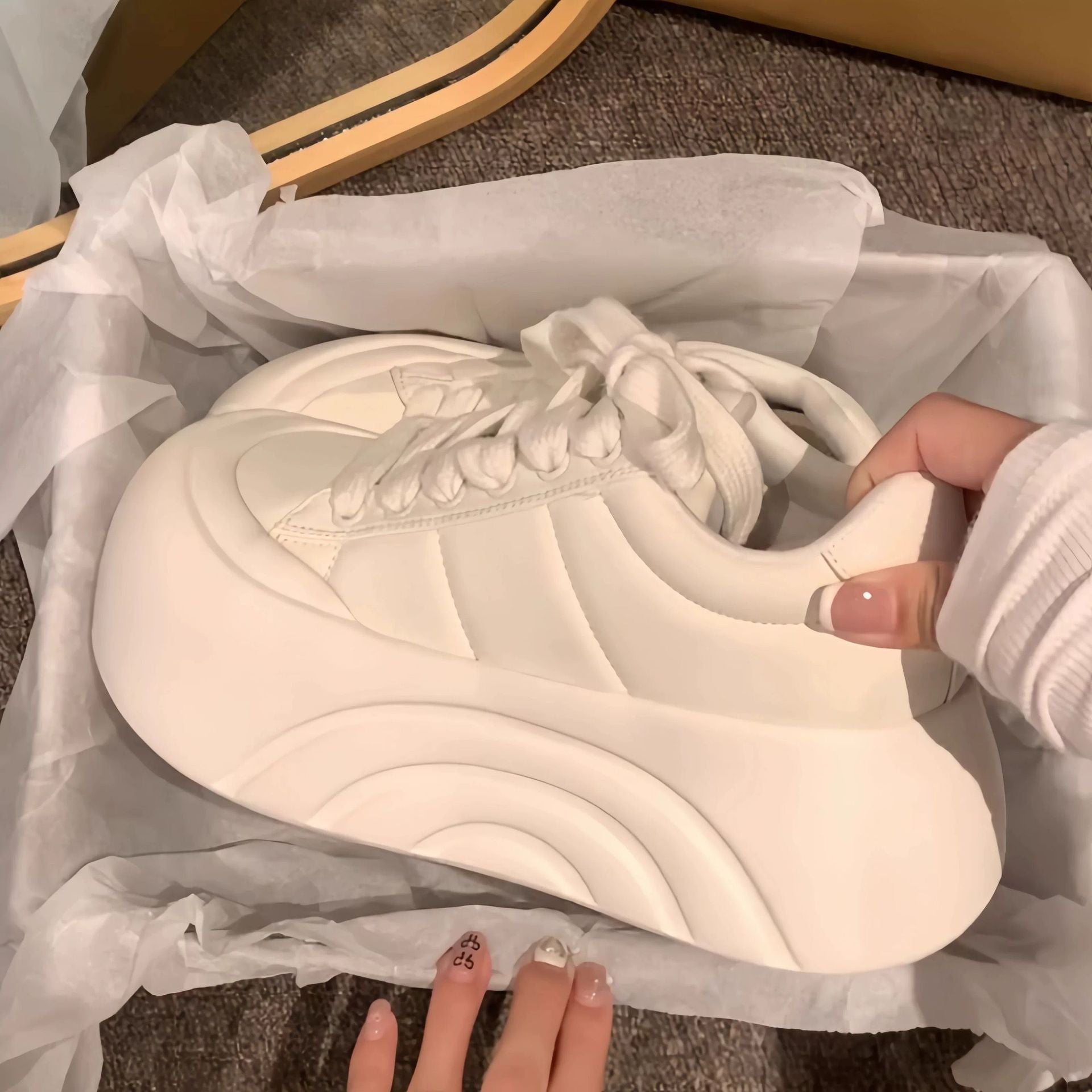 Damen Chunky Platform Sneakers mit atmungsaktiver Polsterung und modernem Design R&B