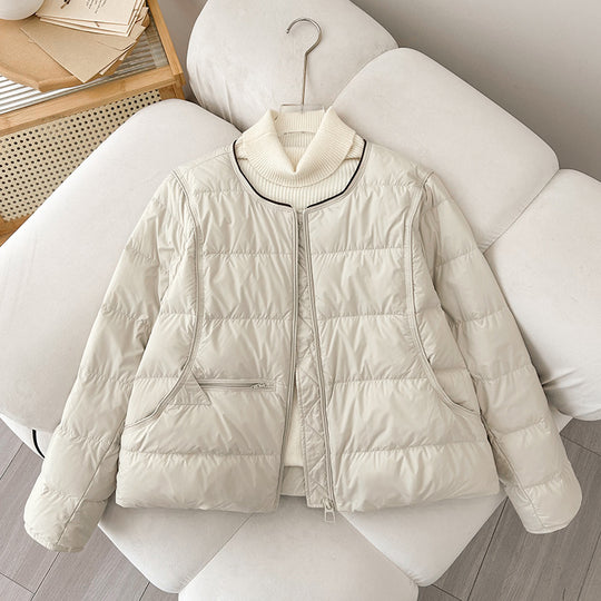 Damen Bequeme gesteppte Freizeitjacke mit hochschließendem Kragen und seitlichen Taschen R&B