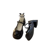 Damen Süße Mary Jane Schuhe mit herzförmigem Detail und dekorativem Rüschensocke R&B