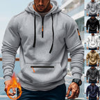 Herren sportlicher Kapuzenpullover mit praktischem Zwei-Wege-Reißverschluss und seitlichen Taschen R&B
