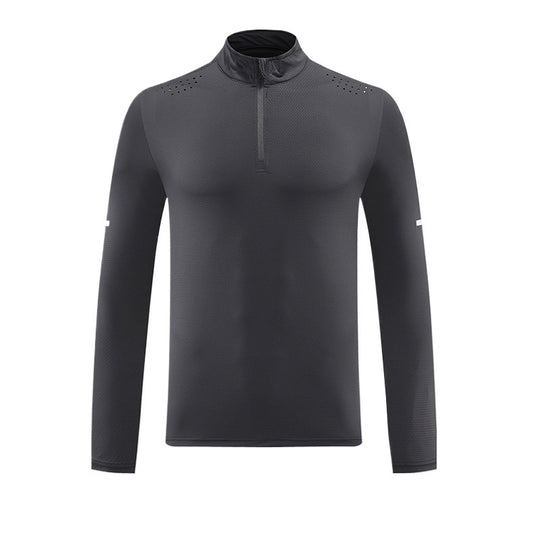 Herren Funktions-Langarmshirt mit Reißverschluss und atmungsaktivem Material R&B