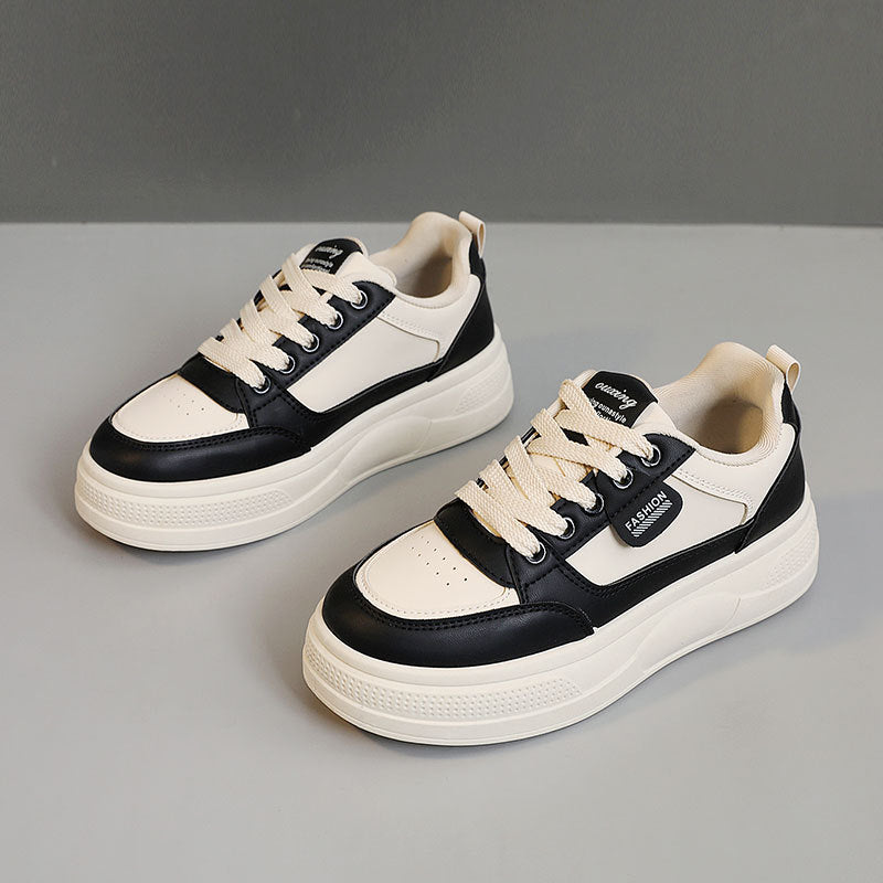 Damen modische Plateau-Sneaker mit zeitgemäßem Design und gepolsterter Sohle R&B