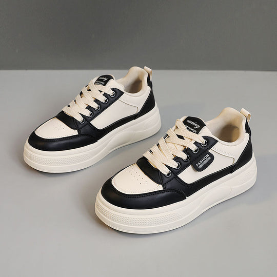 Damen modische Plateau-Sneaker mit zeitgemäßem Design und gepolsterter Sohle R&B