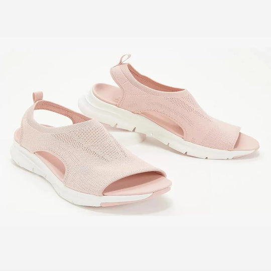 Damen Komfortable Sandaletten mit atmungsaktiver Strickoberfläche und ergonomischem Fußbett R&B