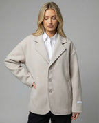 Damen weiße strickjacke weit geschnittener Strickcardigan mit Knopfleiste und Eingriffstaschen R&B