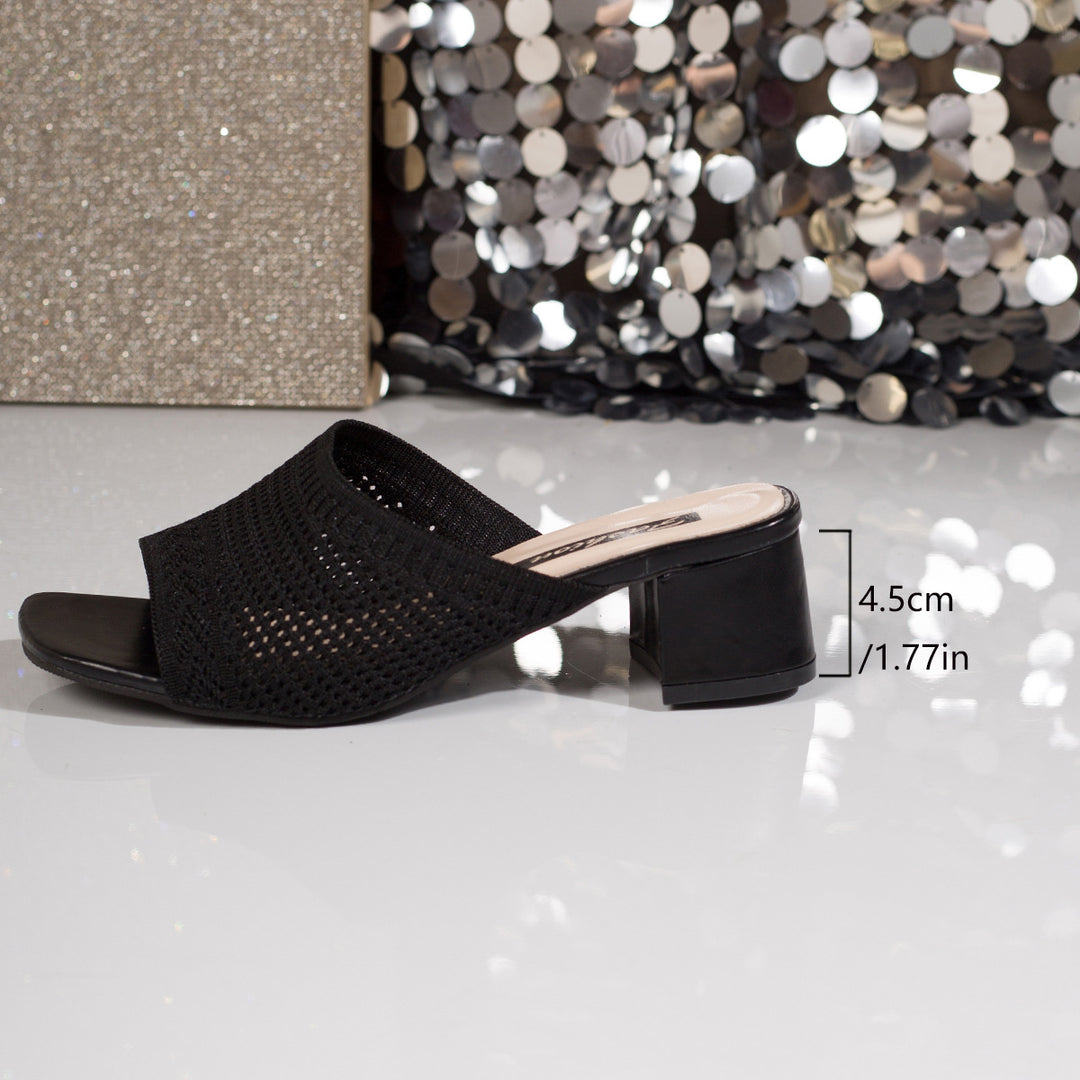 Damen Komfortable offene Mules mit trendigem Blockabsatz R&B
