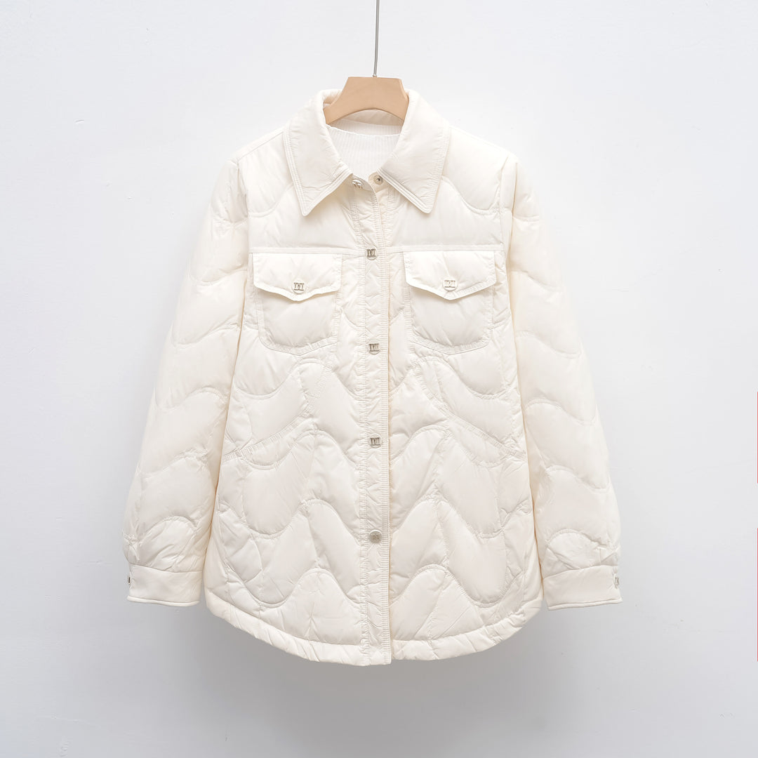 Damen gesteppte Outdoor-Jacke mit Taschen und bequemer Passform R&B