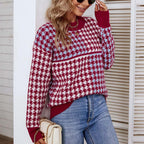 R&B | Geometrischer Strickpullover Mit Trendigem Muster