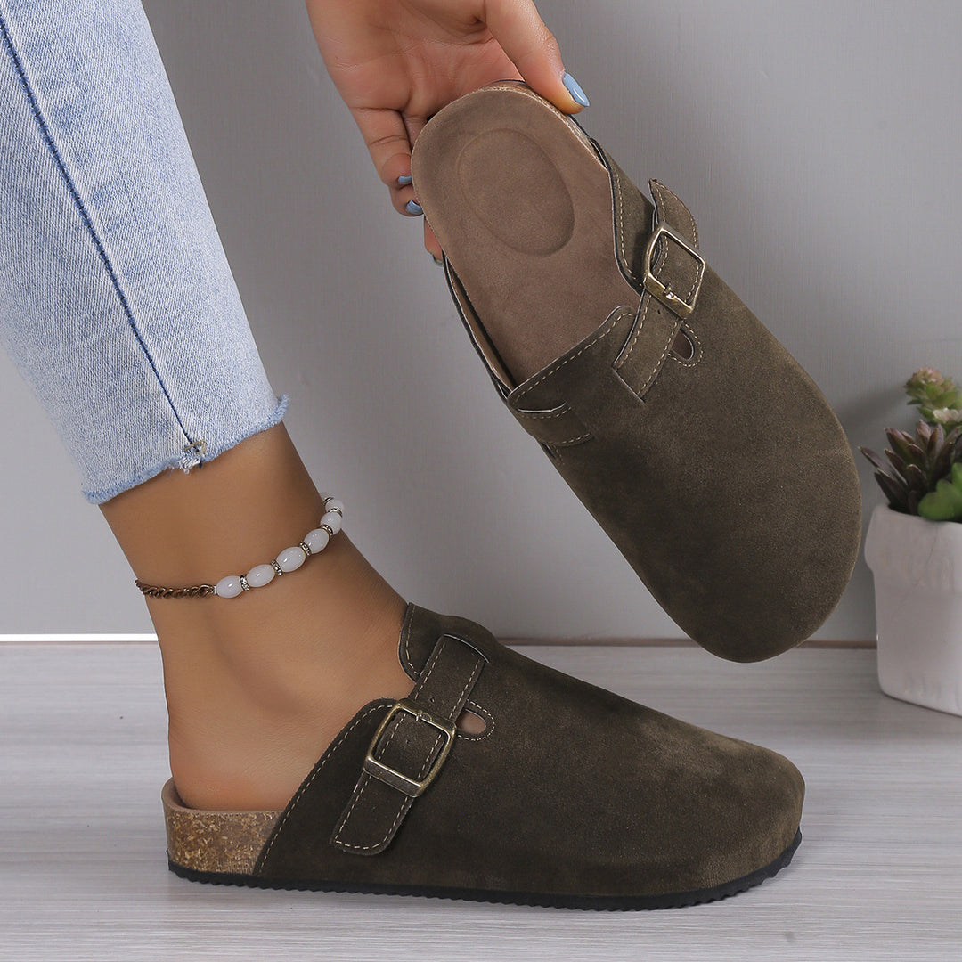 Damen Bequeme Clogs mit verstellbarem Riemen und ergonomischer Sohle R&B