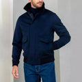 Herren modische Bomberjacke mit warmem Kragen R&B