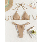 Damen Triangel-Bikini mit verstellbaren Trägern und elegantem Schnitt R&B