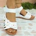 Damen Komfortable Sandalen mit floralem Dekor und verstellbarem Riemendesign