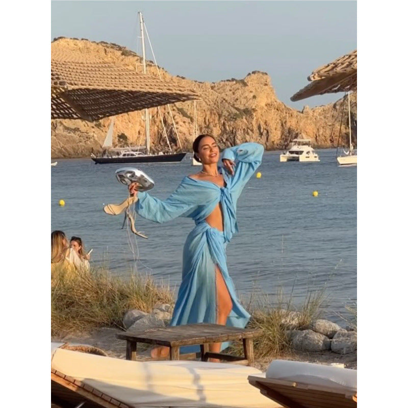 Damen elegante luftige Strandanzug R&B