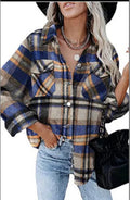 Damen Karobluse mit aufgesetzten Taschen und modernem Schnitt R&B