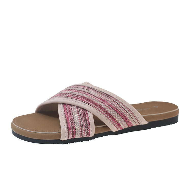 Damen modische Sandalen mit Pompons R&B