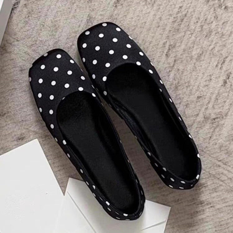 Damen Ballerinas mit glänzender Oberfläche und breitem Einstieg R&B
