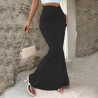Damen figurbetontes Bleistiftkleid mit schwingendem Saum R&B