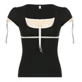Damen Elegantes Spitzenoberteil mit raffinierten Schnürdetails R&B