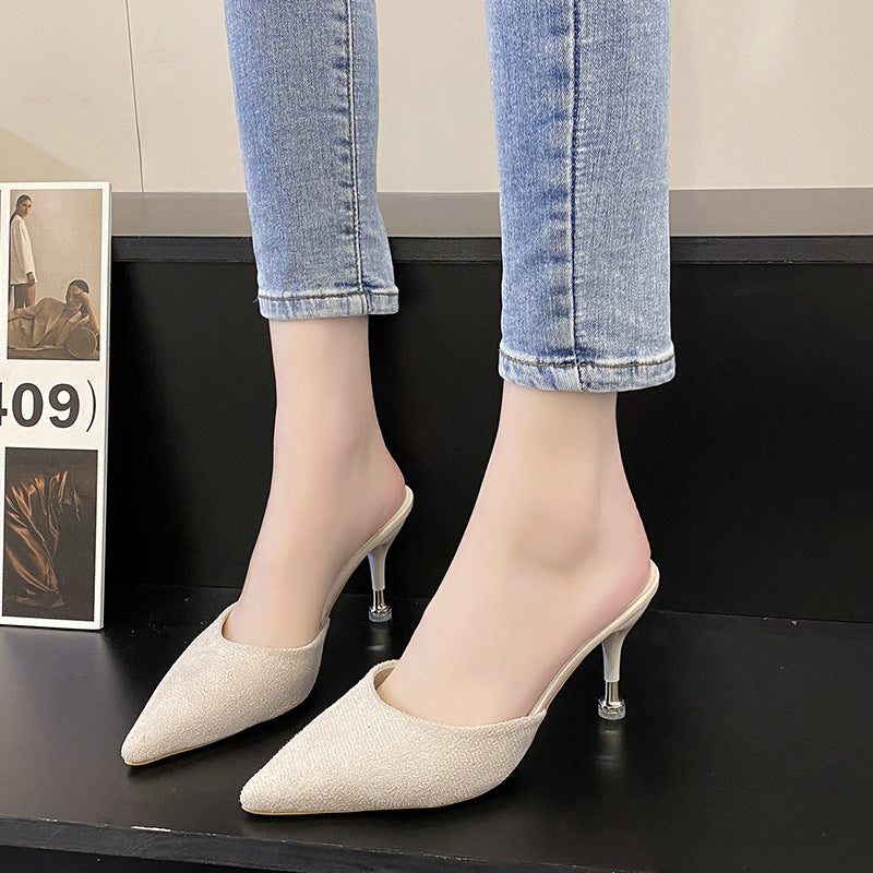Damen elegante Slingbacks mit modischem Absatz R&B