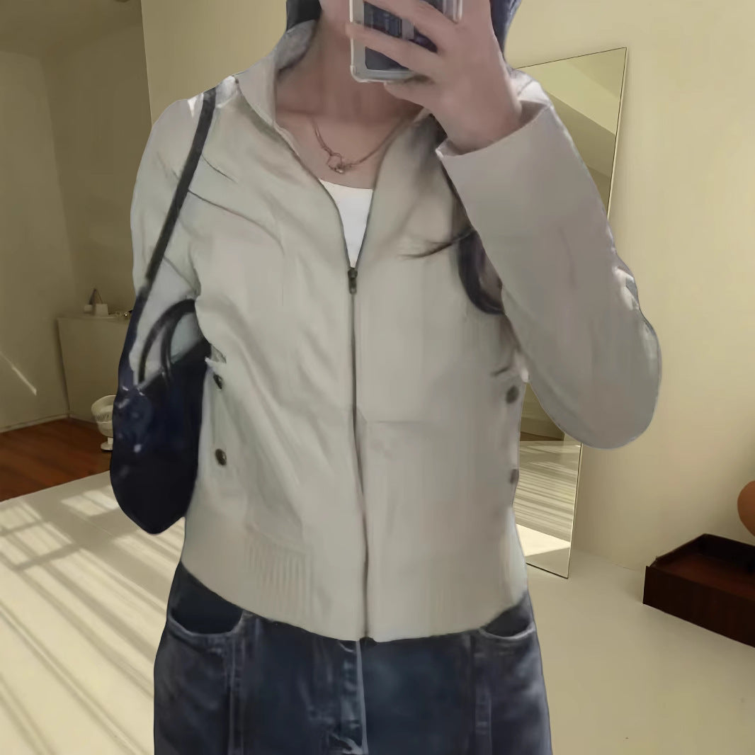 Damen leichte Übergangsjacke mit strukturiertem Design R&B