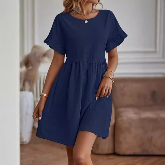 Damen Sommerliches Kleid mit Rüschendetails und lässiger Silhouette R&B