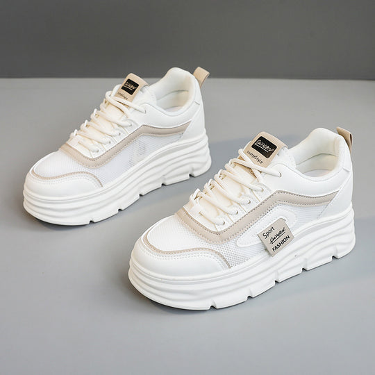 Damen Sportliche Plateau Sneakers mit atmungsaktivem Obermaterial und modischem Design R&B