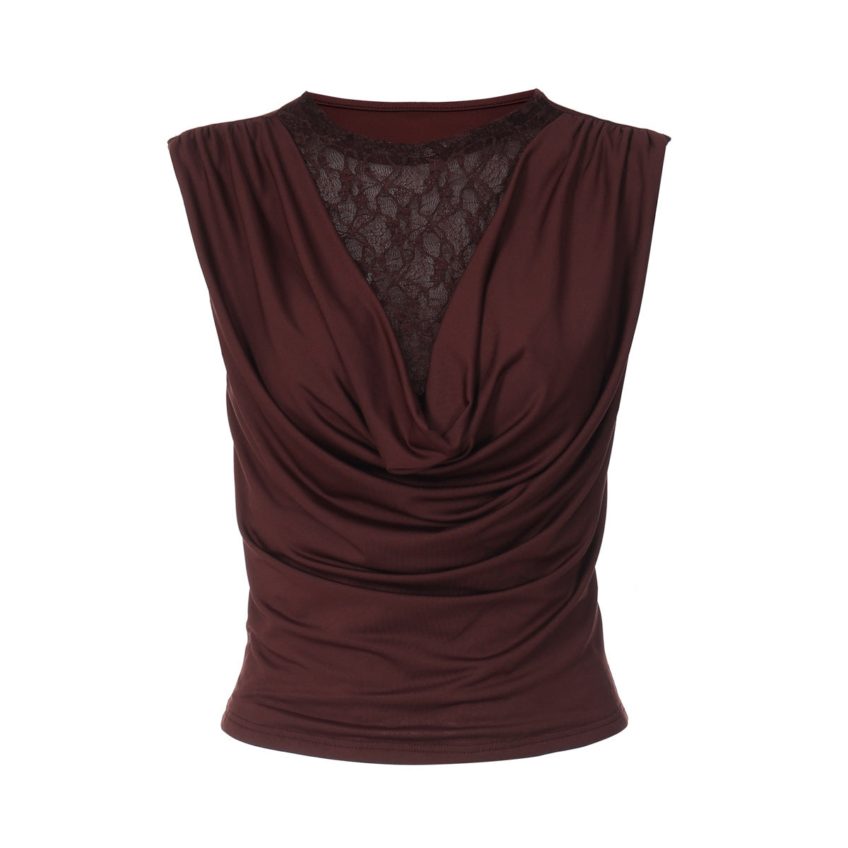 Damen Elegantes Oberteil mit raffinierter Spitzenpartie R&B