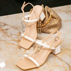 Damen Riemchen-Sandalen mit Blockabsatz und verstellbarem Riemen R&B