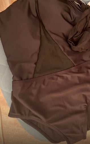 Damen Einteiliger Badeanzug mit transparenten Einsätzen R&B