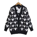 Damen Strickjacke mit Herzenmuster R&B