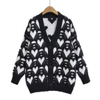 Damen Strickjacke mit Herzenmuster R&B